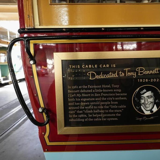 Riders can climb 'halfway to the stars' on San Francisco cable car dedicated to late Tony Bennett